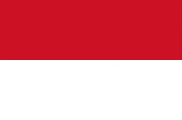 Oficiální vektor vlajka Indonésie. Indonéská republika . — Stockový vektor