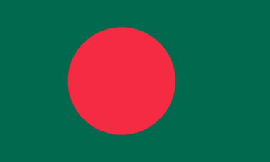 Bangladeş bayrağı resmi vektör. Bangladeş Halk Cumhuriyeti .