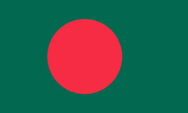 Bendera vektor resmi Bangladesh. Republik Rakyat Bangladesh  . - Stok Vektor