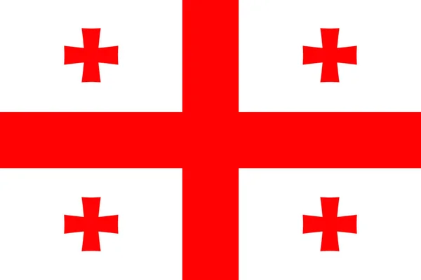 Officiële vector vlag van Georgia . — Stockvector
