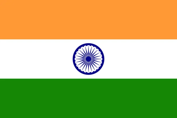 Официальный векторный флаг Индии. Республика Индия  . — стоковый вектор