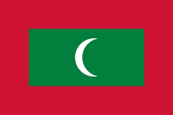 Official vector flag of Maldives . Republic of Maldives . — Stock Vector