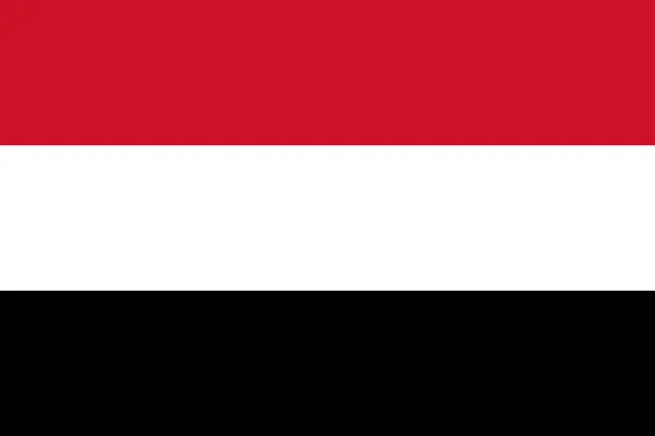Offizielle Vektorfahne des Jemen. Republik Jemen . — Stockvektor