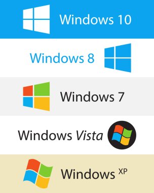 Phitsanulok, Tayland - 22 Ekim 2016: Vektör windows sürümü logo