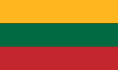 Litvanya bayrağı resmi vektör. Litvanya Cumhuriyeti