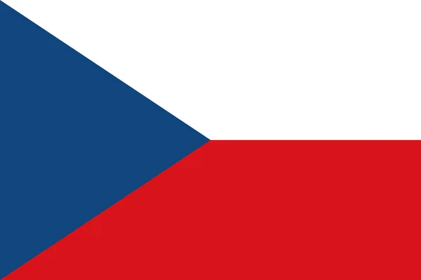 Official vector flag of Czech Republic . — Stock Vector