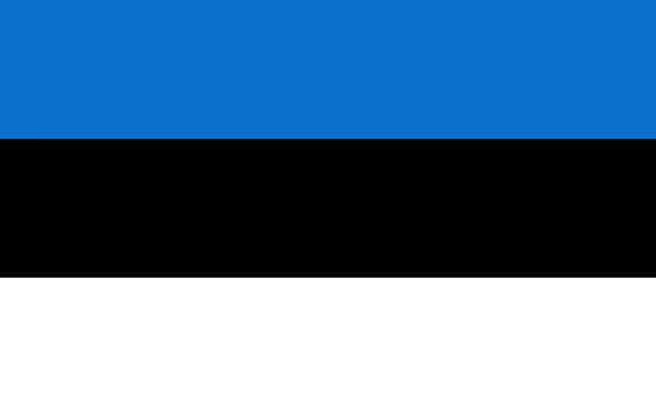 Bandiera vettoriale ufficiale dell'Estonia. Repubblica di Estonia  . — Vettoriale Stock