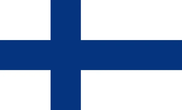 Officiële vector vlag van Finland. Republiek Finland . — Stockvector