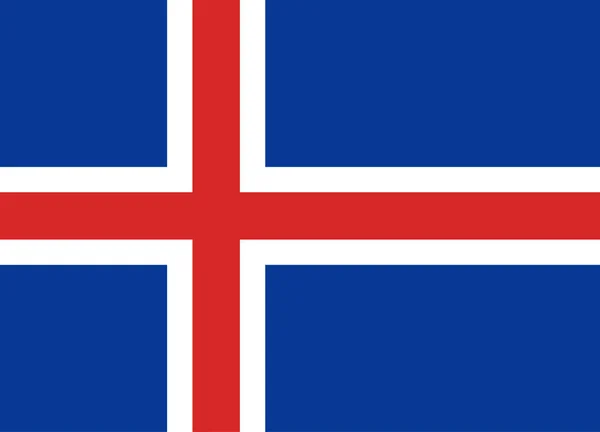 Officiella vektor flagga Island. Republiken Island . — Stock vektor