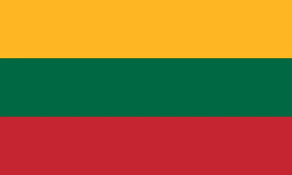 Bendera vektor resmi Lituania. Republik Lithuania - Stok Vektor