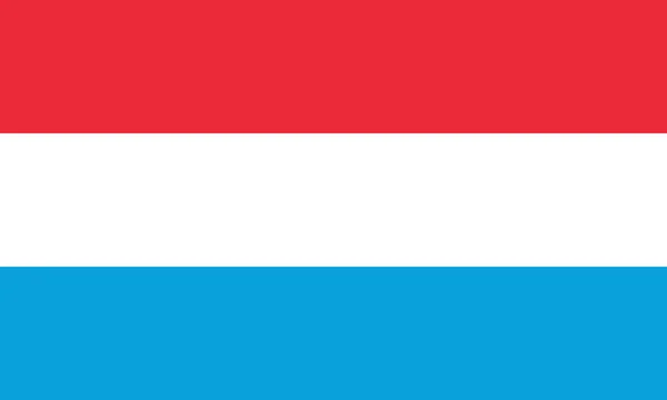 Officiële vector vlag van Luxemburg. Groothertogdom Luxemburg . — Stockvector