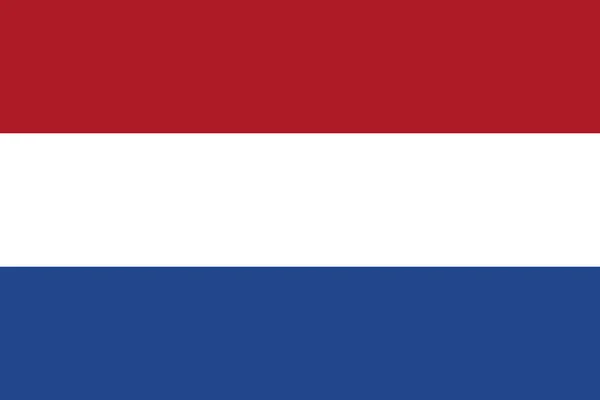 Officiële vector vlag van Nederland. Koninkrijk der Nederlanden . — Stockvector