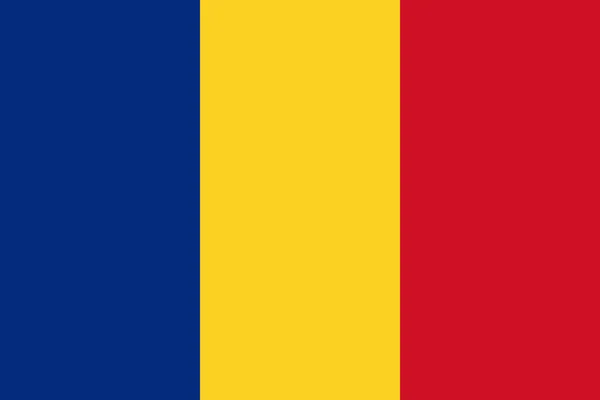 Bandera vectorial oficial de Romania  . — Archivo Imágenes Vectoriales