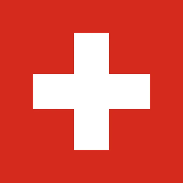 Officiële vector vlag van Zwitserland. Zwitserse Bondsstaat . — Stockvector