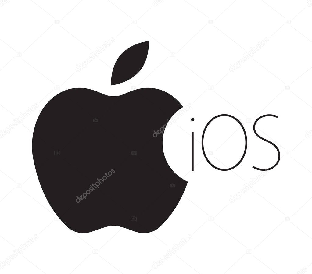 Phitsanulok, Thailand - October 22, 2016 : Vector of apple ( ios ) logo