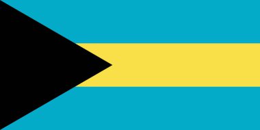 Bahamalar bayrağı resmi vektör. Bahama Adaları topluluğu .