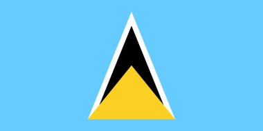 Saint Lucia bayrağı resmi vektör .  