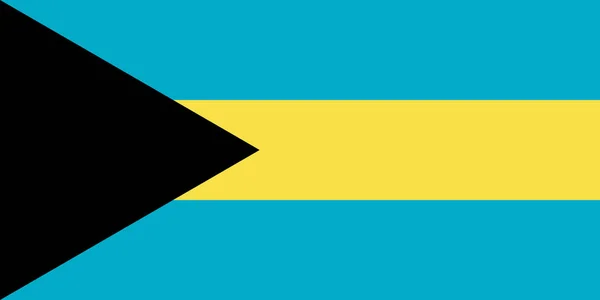 Oficjalna vector flaga Bahamów. Bahamów . — Wektor stockowy