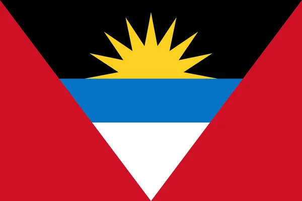 Bandeira oficial do vetor de Antígua e Barbuda  . — Vetor de Stock