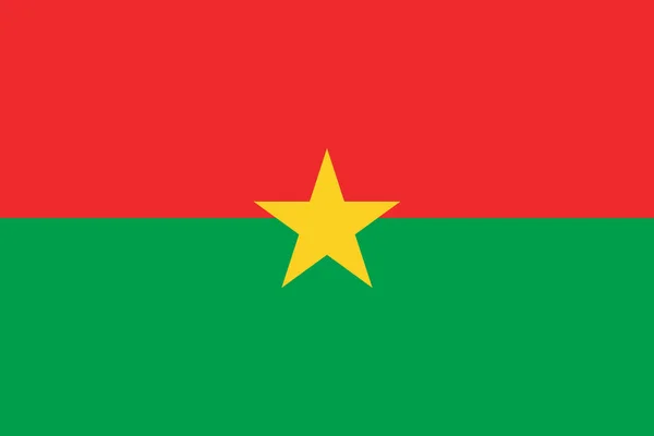 Bendera vektor resmi Burkina Faso  . - Stok Vektor