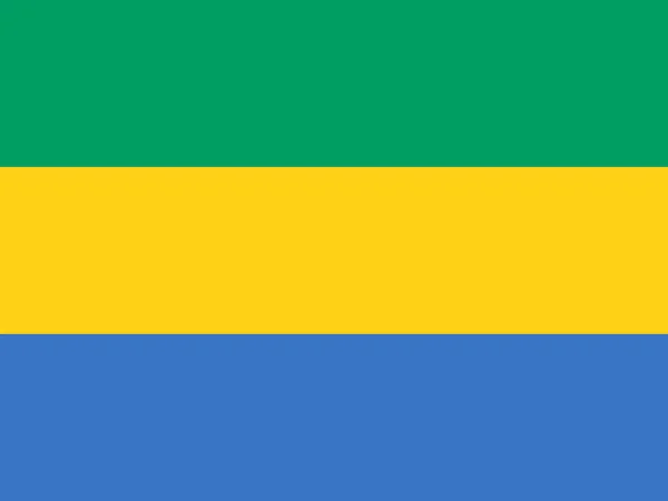 Официальный векторный флаг Габона. Габонская Республика  . — стоковый вектор