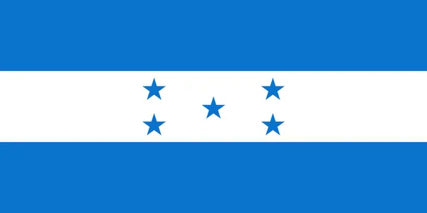 Bandeira vetorial oficial de Honduras. República de Honduras  . — Vetor de Stock