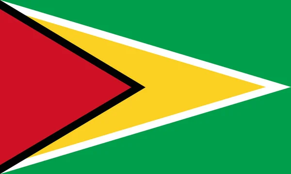 Bandeira vetorial oficial da Guiana. República Cooperativa da Guiana  . — Vetor de Stock