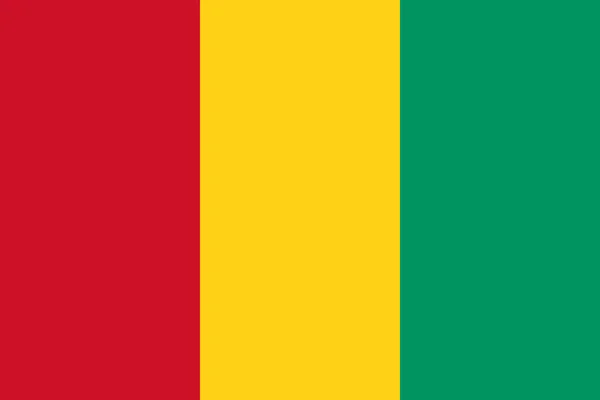 Officiële vector vlag van Guinee. Republiek Guinee . — Stockvector