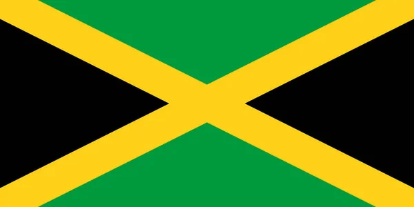 Bandeira oficial do vetor de Jamaica  . — Vetor de Stock