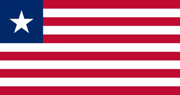 라이베리아의 공식 벡터 플래그입니다. 라이베리아의 공화국 . — 스톡 벡터