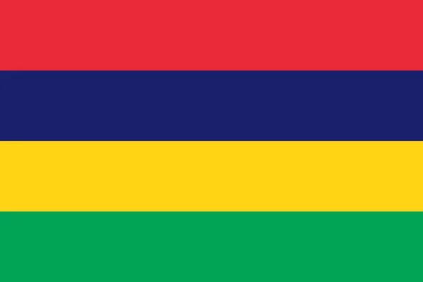 Bandiera vettoriale ufficiale di Maurizio. Repubblica di Mauritius  . — Vettoriale Stock
