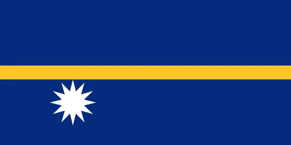 Officiële vector vlag van Nauru. Republiek Nauru . — Stockvector