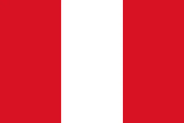 Officiële vector vlag van Peru. Republiek Peru . — Stockvector