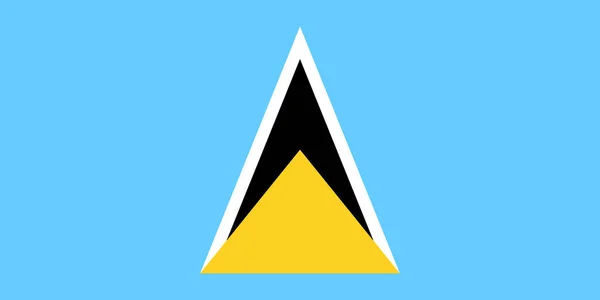 Officiële vector vlag van Saint Lucia . — Stockvector