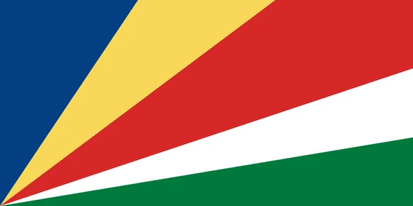 塞舌尔官方矢量旗子。塞舌尔共和国 . — 图库矢量图片