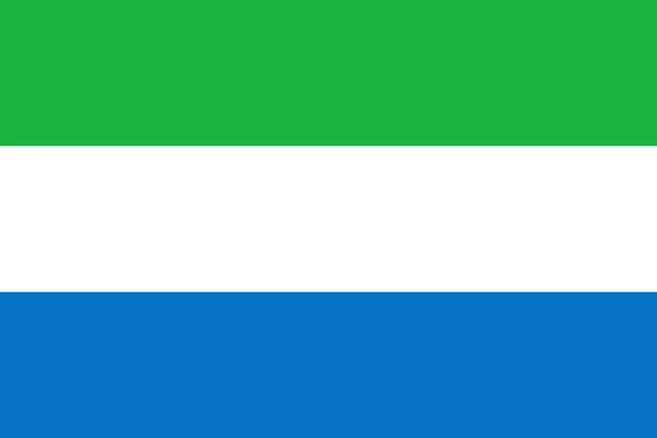 Bandera vector oficial de Sierra Leona. República de Sierra Leona  . — Vector de stock