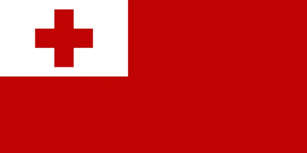 Officiële vector vlag van Tonga. Koninkrijk Tonga . — Stockvector