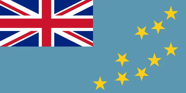 Bandeira vetorial oficial de Tuvalu. Ilhas Ellice  . —  Vetores de Stock