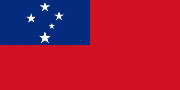 Bandera vectorial oficial de Samoa. Estado Independiente de Samoa  . — Vector de stock