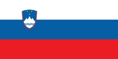 Slovenya Cumhuriyeti bayrağı resmi vektör .