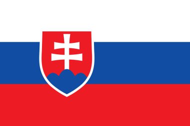 Slovak Cumhuriyeti bayrağı resmi vektör .
