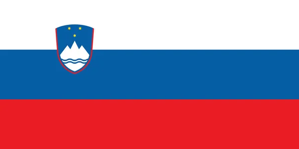 Bandiera vettoriale ufficiale della Repubblica di Slovenia  . — Vettoriale Stock