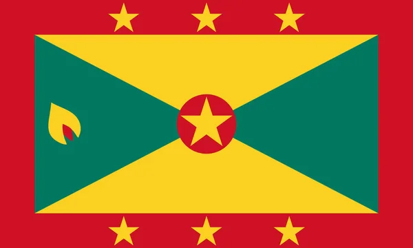 Grenada bayrağı resmi vektör . — Stok Vektör