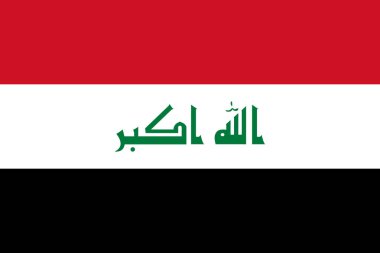 Irak bayrağı resmi vektör .