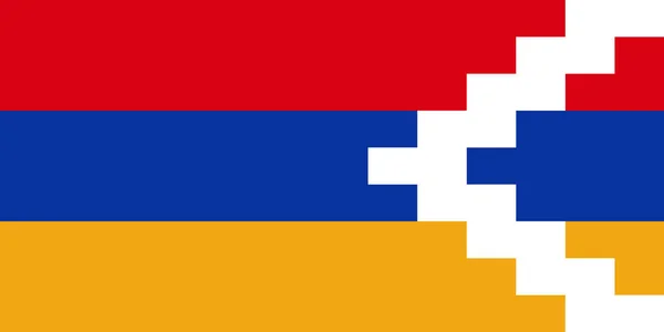 Officiële vector vlag van Nagorno-Karabach . — Stockvector