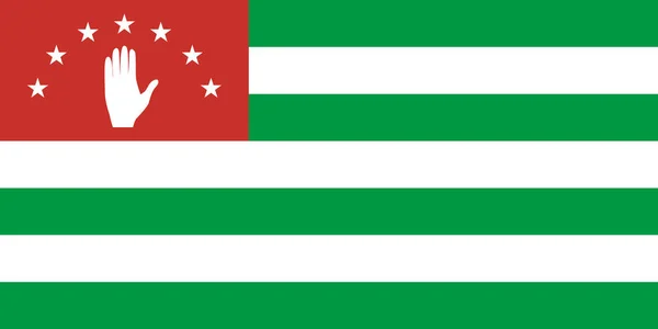 अबखाजिया गणराज्य का आधिकारिक वेक्टर ध्वज  . — स्टॉक वेक्टर