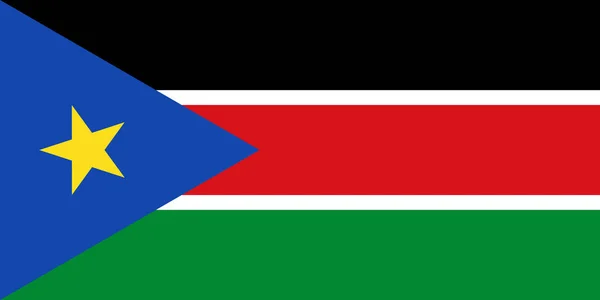 Государственный векторный флаг Южного Судана  . — стоковый вектор