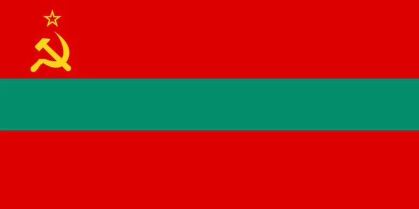 Official vector flag of Transnistria ( Pridnestrovian Moldavian Republic )( PMR ) — Stock Vector