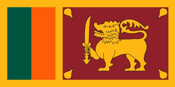 Bendera vektor resmi Republik Sosialis Demokratik Sri Lanka  . - Stok Vektor