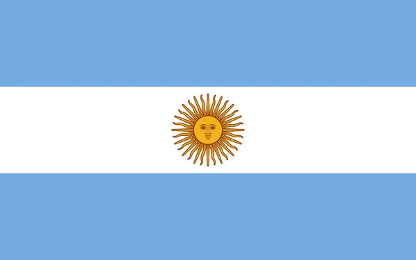 Bandeira vetorial oficial da República Argentina. (Argentina   ) — Vetor de Stock